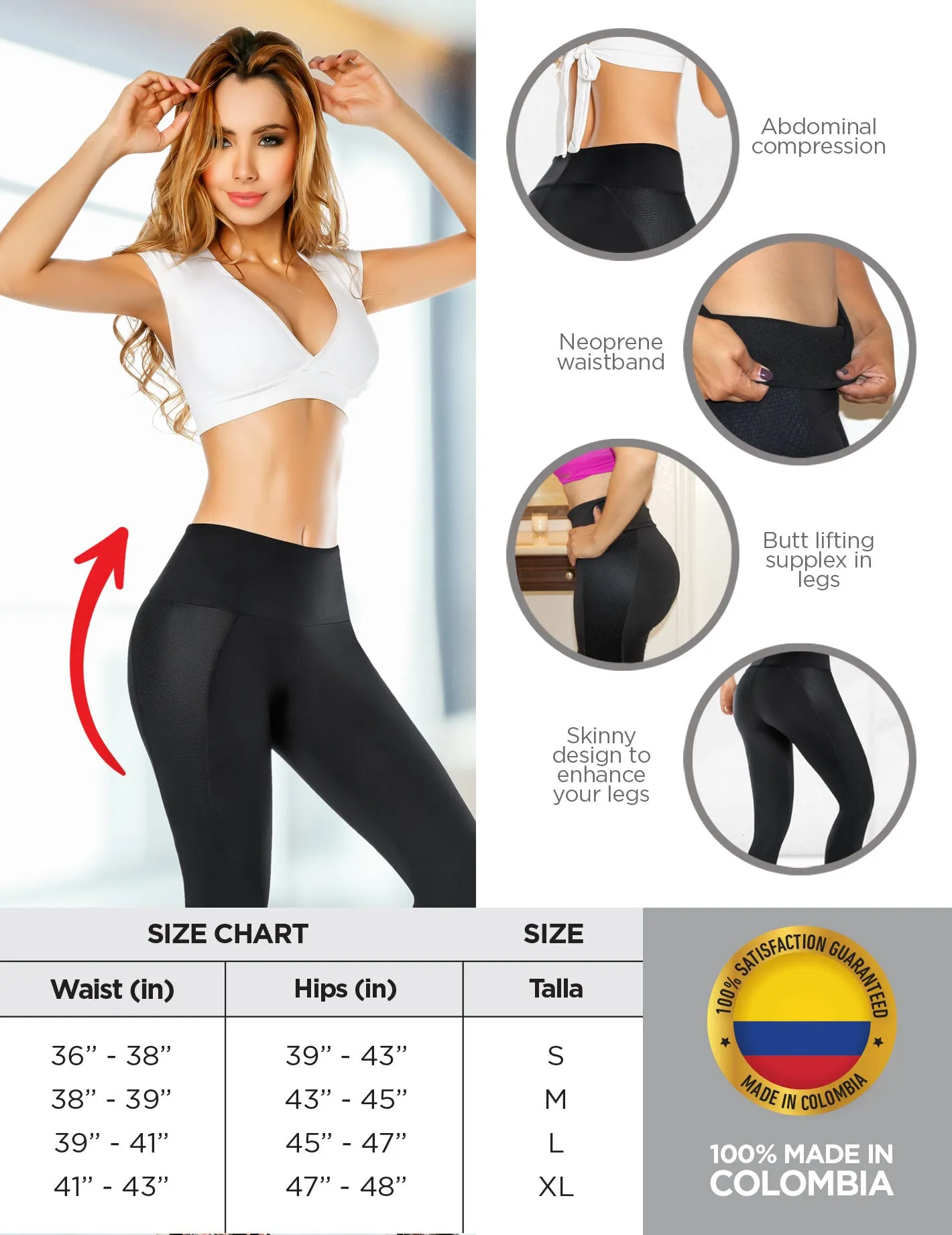 Active Colombian Leggings Slimming - Tripoli