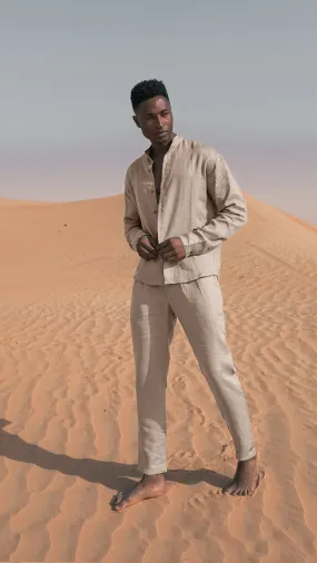 Armonia Men's Linen Pants Natural Beige