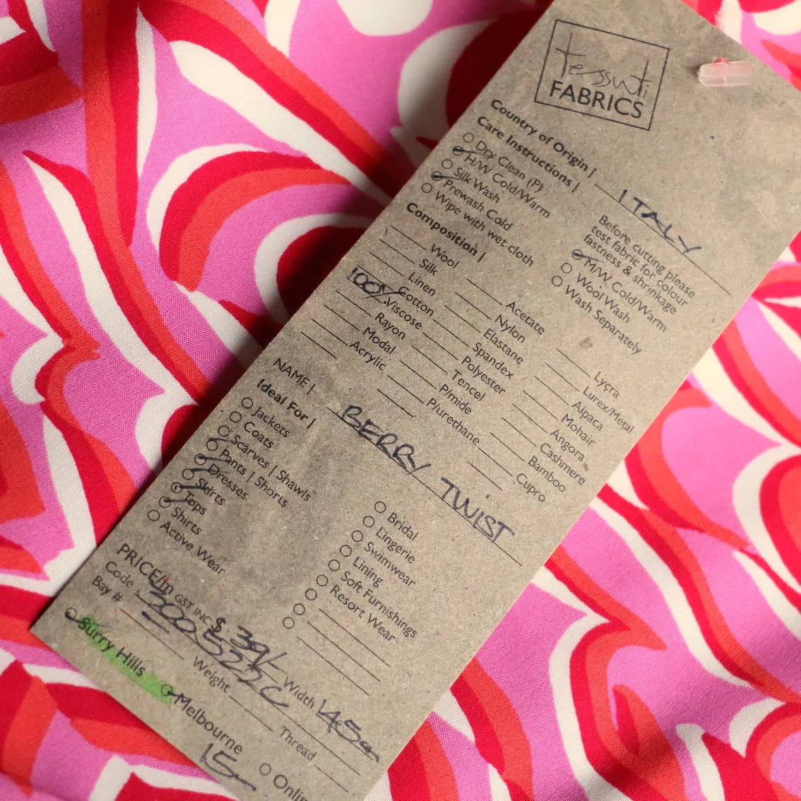 Berry Twist Viscose Poplin