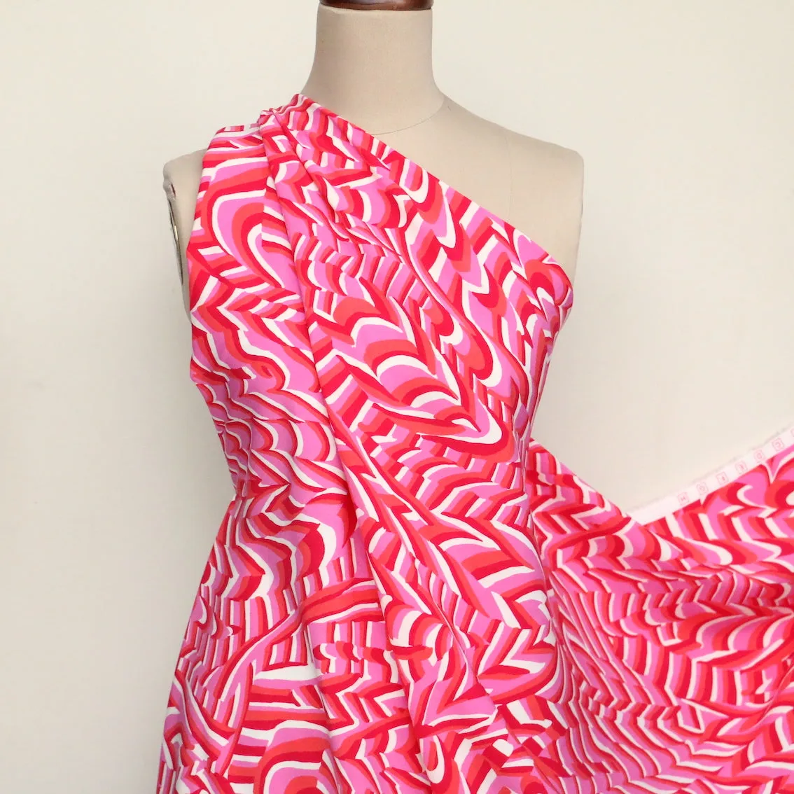 Berry Twist Viscose Poplin