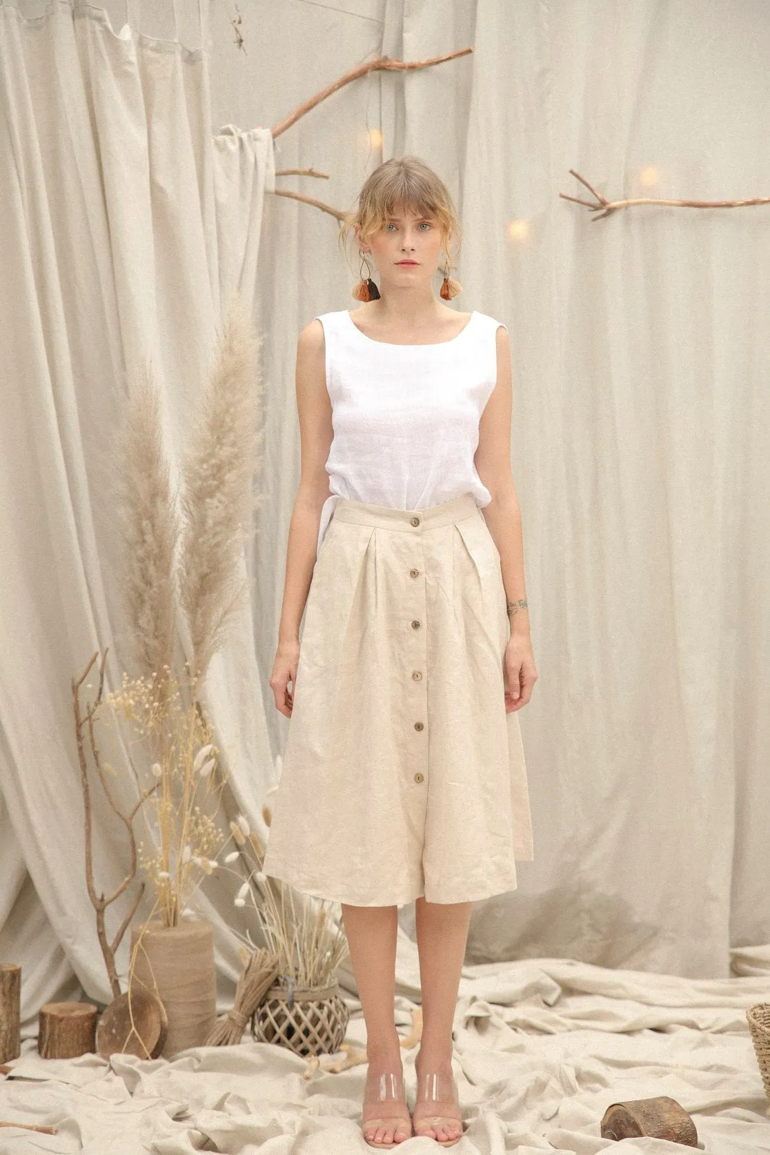 Deville Linen Tank Top