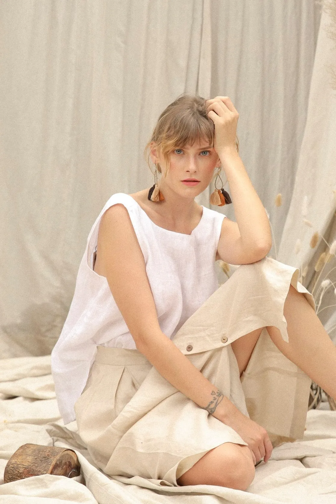 Deville Linen Tank Top