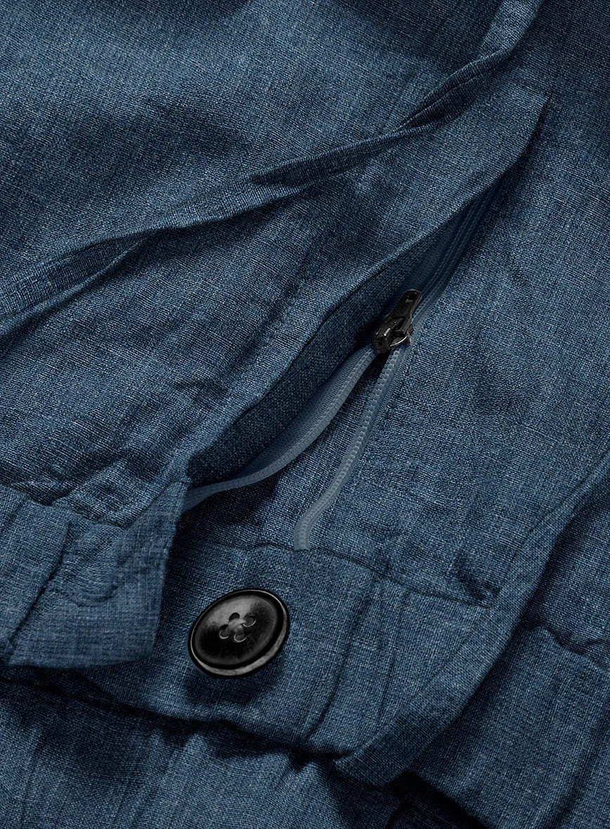 Easy Pants Indigo Blue Linen