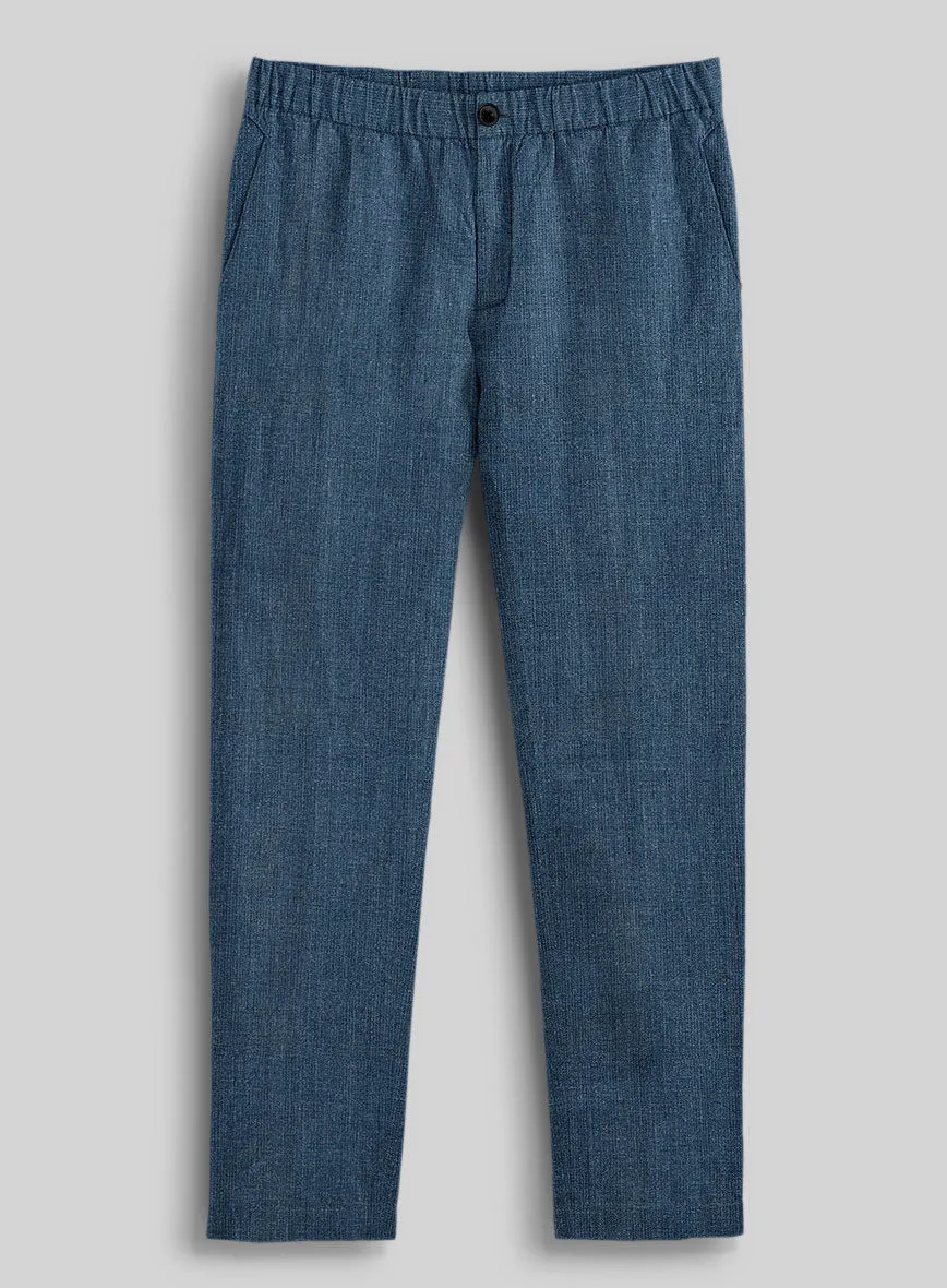 Easy Pants Indigo Blue Linen