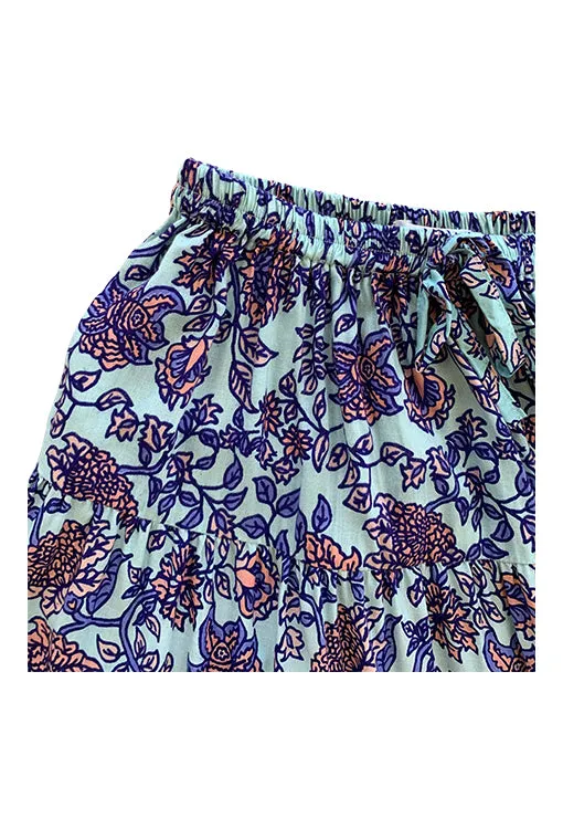 Flamenco Skirt - Jardin Blue