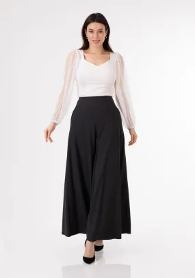 G-Line High Waisted Charcoal Palazzo Pants
