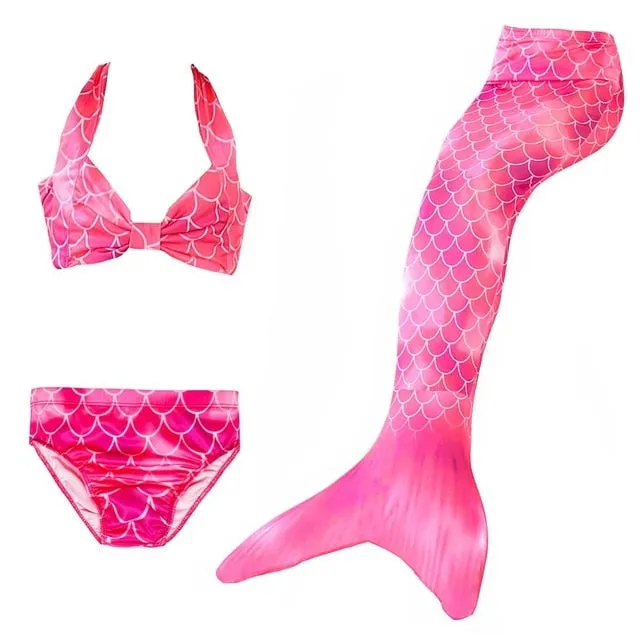 Girls Mermaid Tails Swimming Dresses Cosplay Costume Beach Clothes Little Children Mermaid Swimsuit for Kids Swimmable Costumes