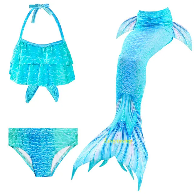 Girls Mermaid Tails Swimming Dresses Cosplay Costume Beach Clothes Little Children Mermaid Swimsuit for Kids Swimmable Costumes