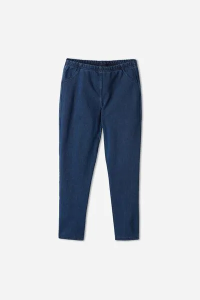 Girls Thermal Denim Leggings