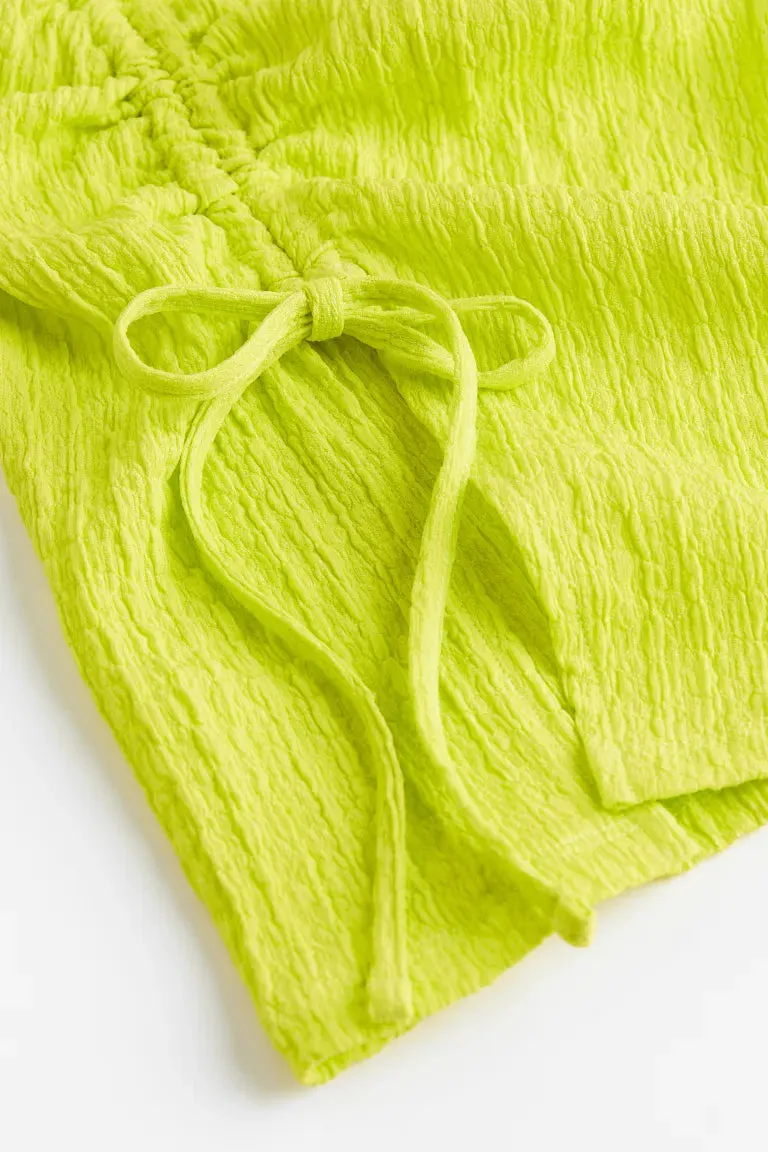 H&M Drawstring Beach Skirt, Lime Green