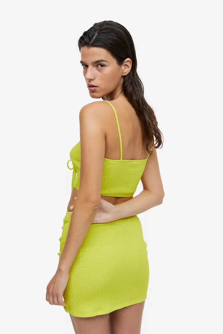 H&M Drawstring Beach Skirt, Lime Green