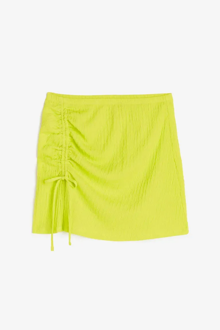 H&M Drawstring Beach Skirt, Lime Green