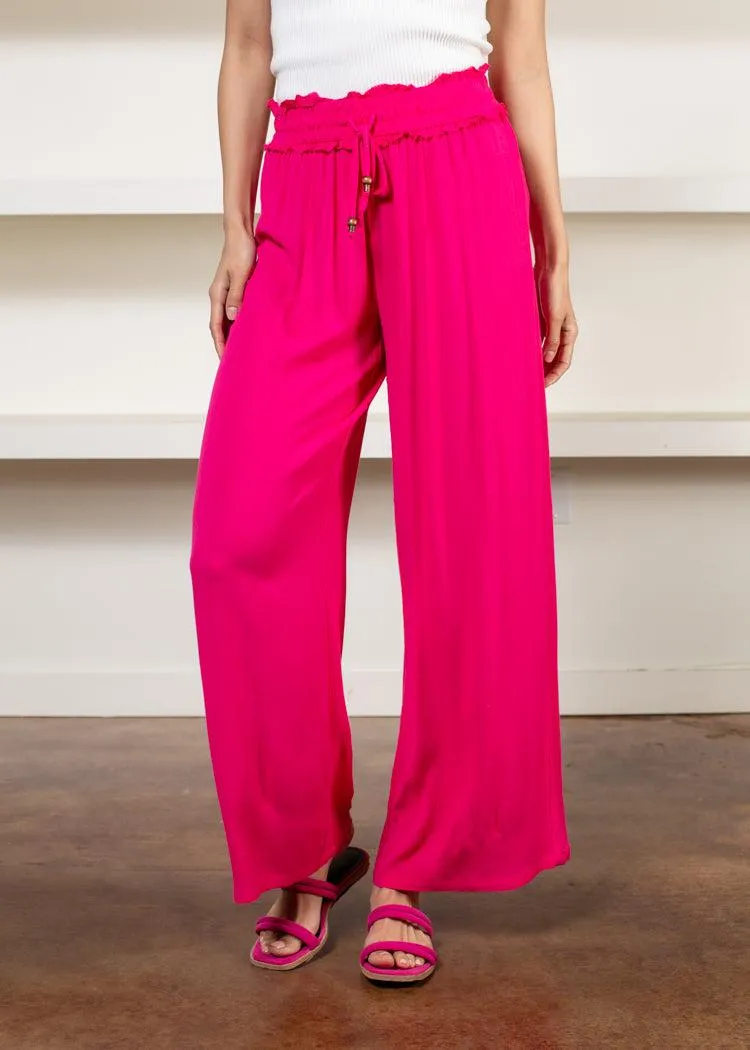 Horseshoe Bay Smocked Waist Wide Leg Pants- ***FINAL SALE***