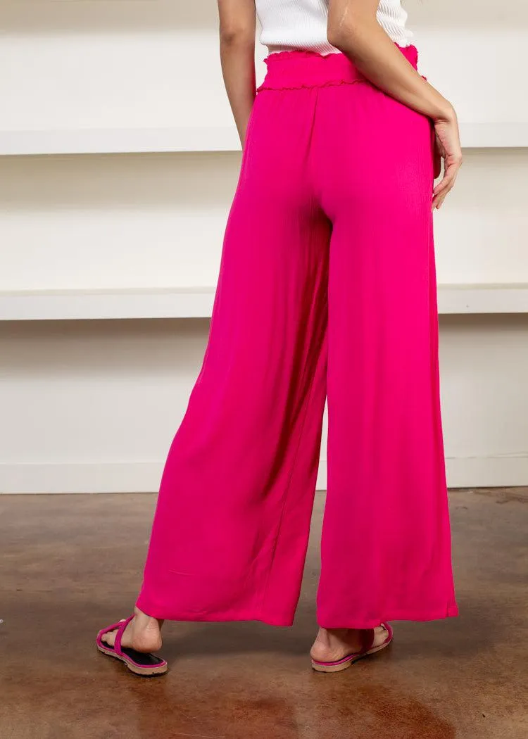 Horseshoe Bay Smocked Waist Wide Leg Pants- ***FINAL SALE***