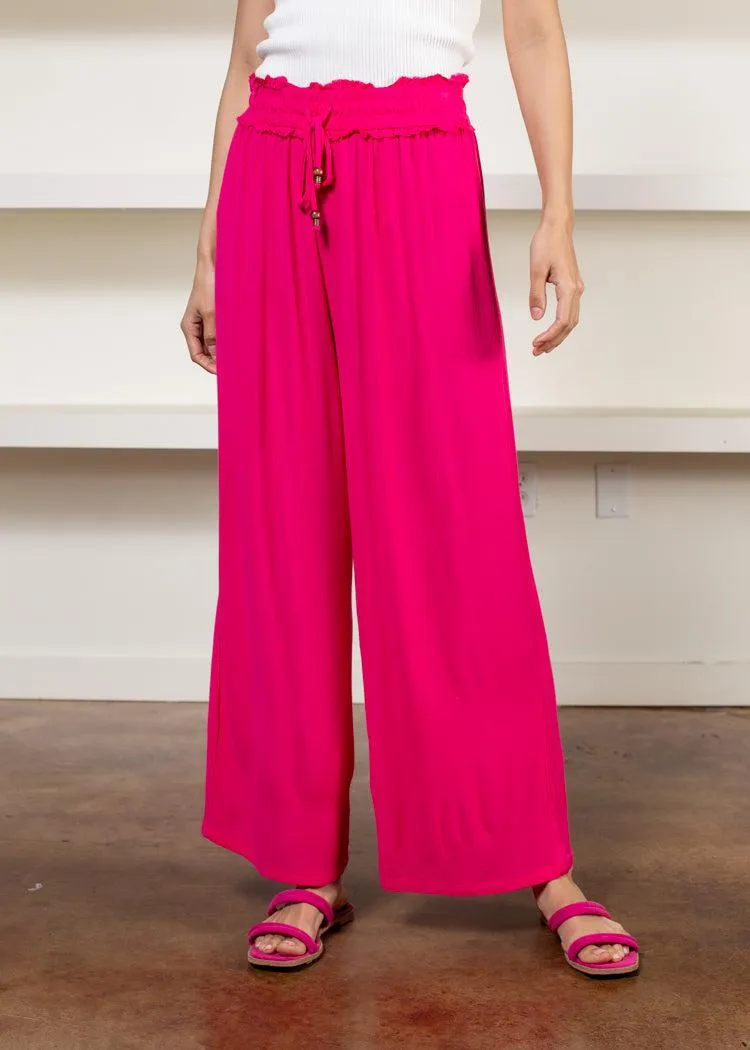 Horseshoe Bay Smocked Waist Wide Leg Pants- ***FINAL SALE***