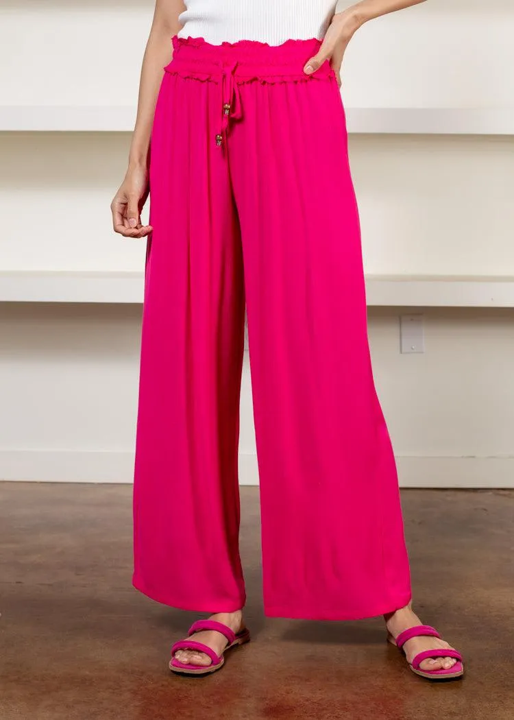 Horseshoe Bay Smocked Waist Wide Leg Pants- ***FINAL SALE***