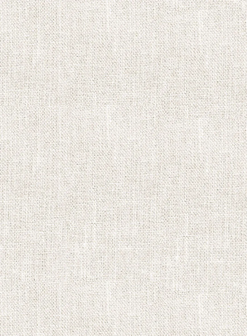 Italian Prato Beige Sharkskin Linen Pants