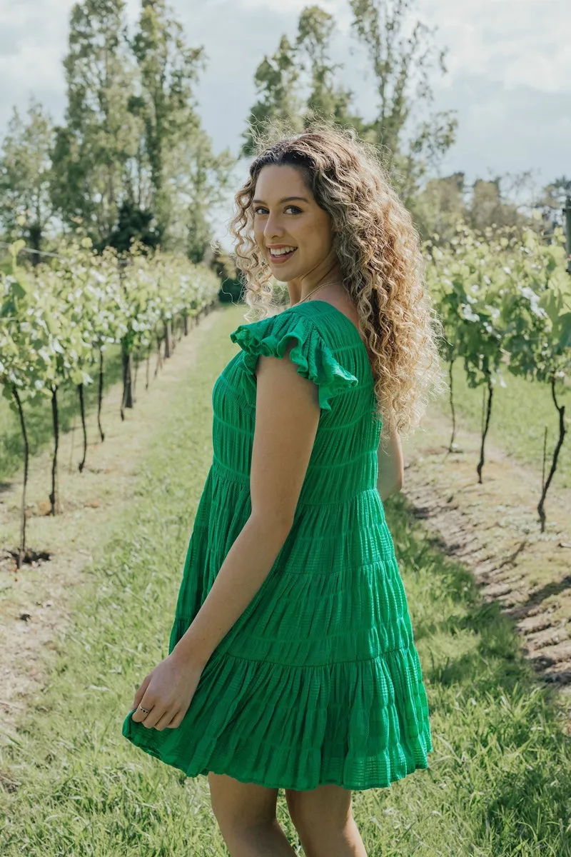 Ivy   Jack - Molly Emerald Flutter Dress