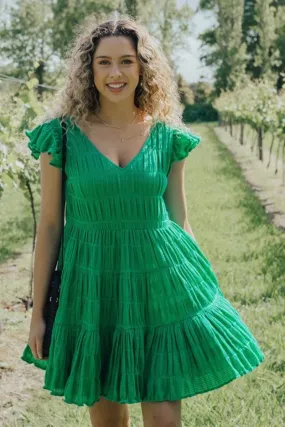 Ivy   Jack - Molly Emerald Flutter Dress