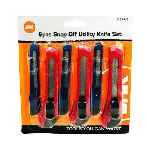 JAK Tools Snap Off Utility Knife Set 6 Pack