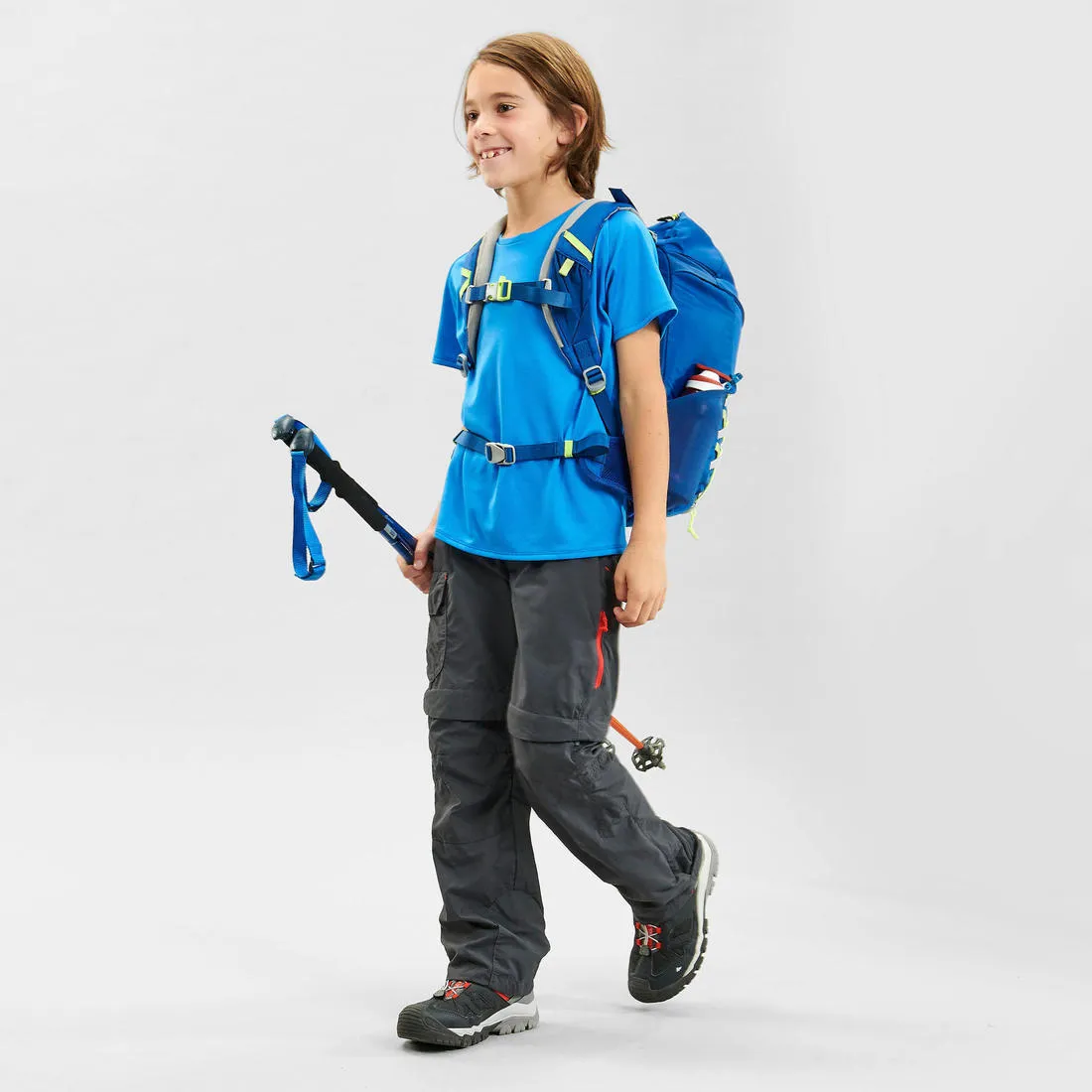 Kids’ convertible hiking trousers, 7-15 years, MH500 - Black