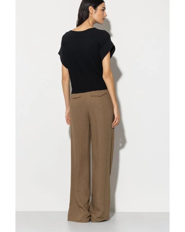 Luisa Cerano Wide Leg Linen Pant