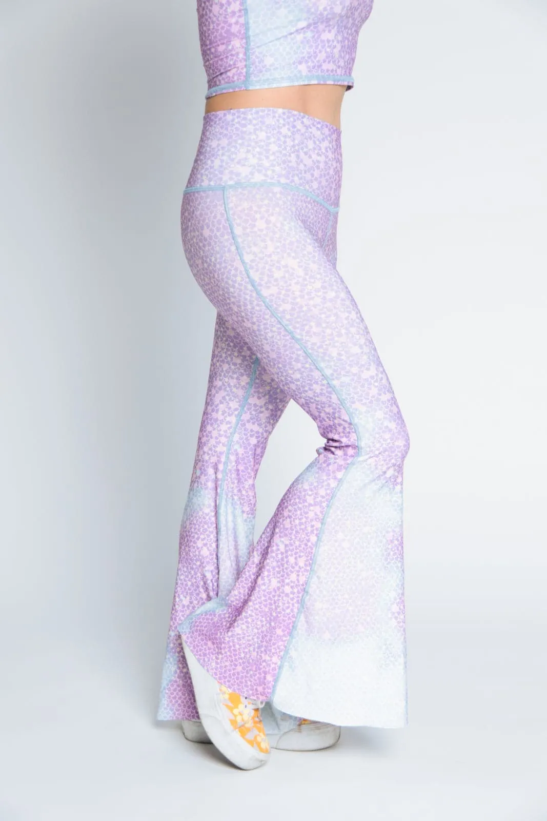 Mermaid Fairy Queen Lavender Crop Bell Bottom