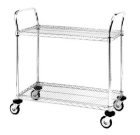 Metro MW612 Utility Cart with 2 Stainless Steel Wire Shelves, 24" x 36"