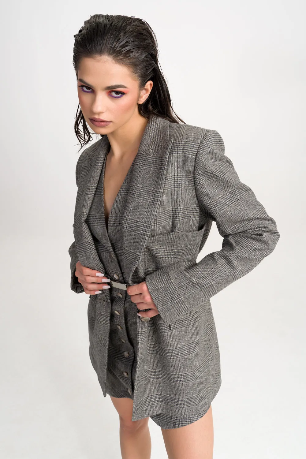 'Remi' Convertible Belted Wool Blazer