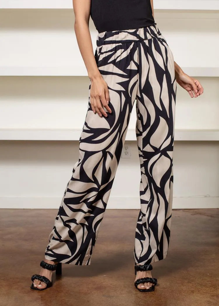 Sanctuary Cafe Pull On Print Pant- Cabana