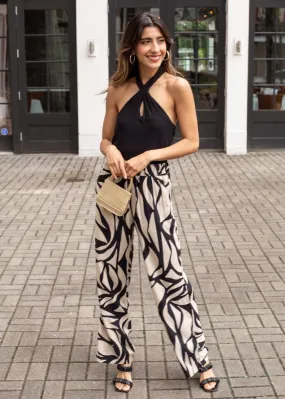 Sanctuary Cafe Pull On Print Pant- Cabana