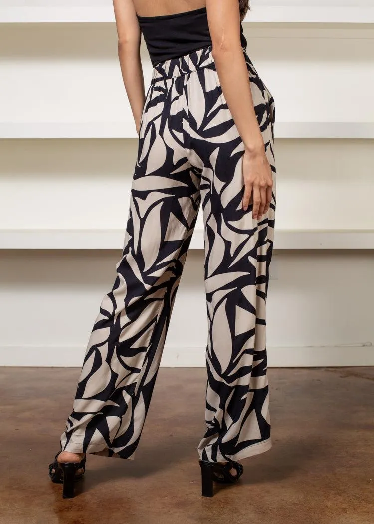 Sanctuary Cafe Pull On Print Pant- Cabana