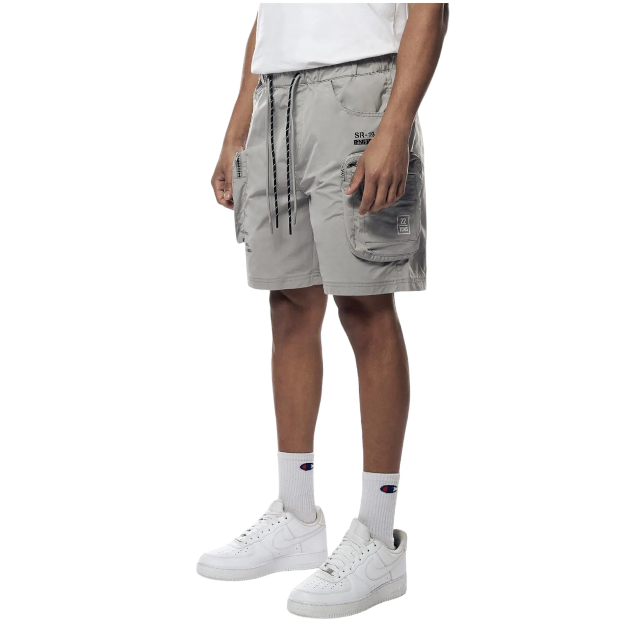 SMOKE RISE: Nylon Utility Shorts WS23182