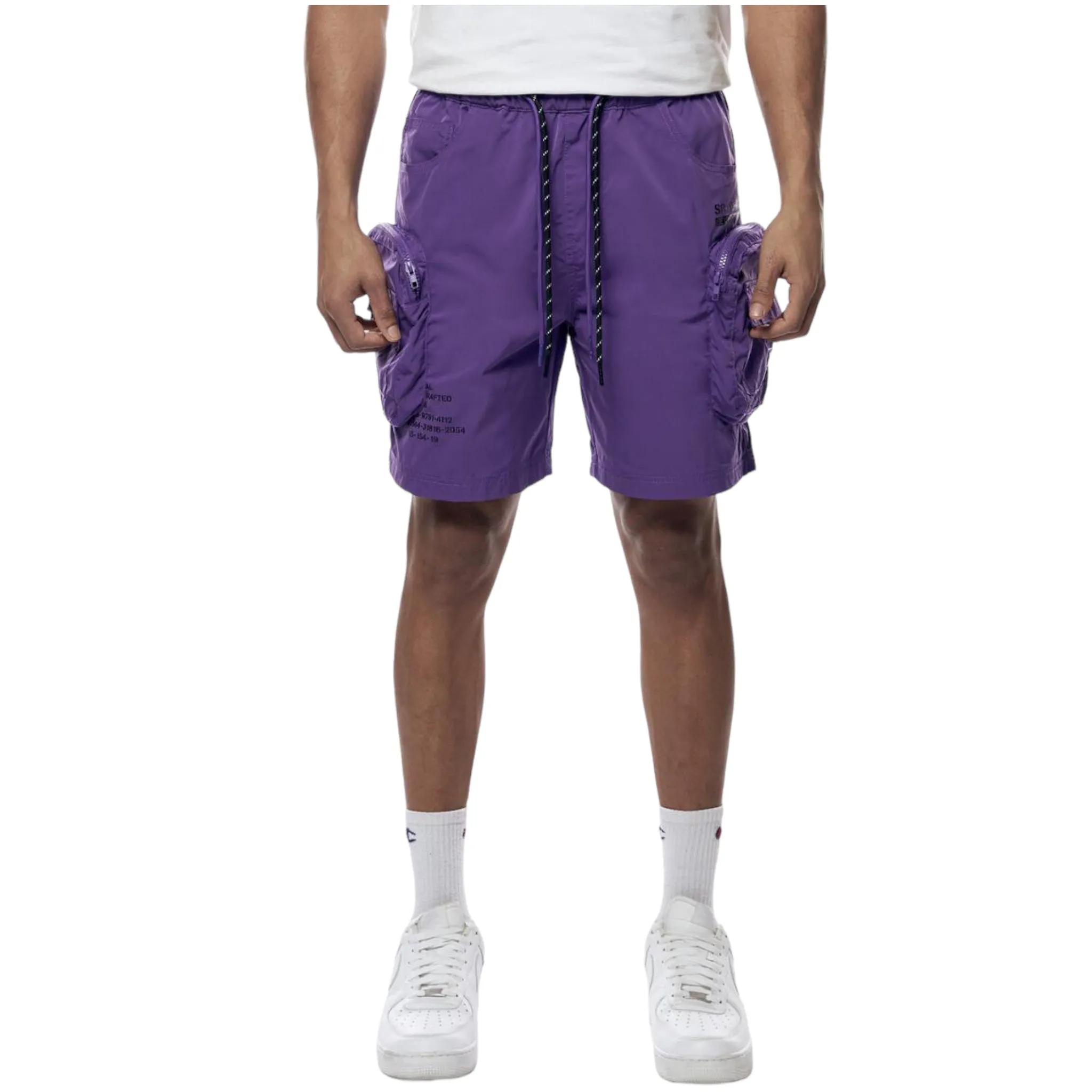 SMOKE RISE: Nylon Utility Shorts WS23182