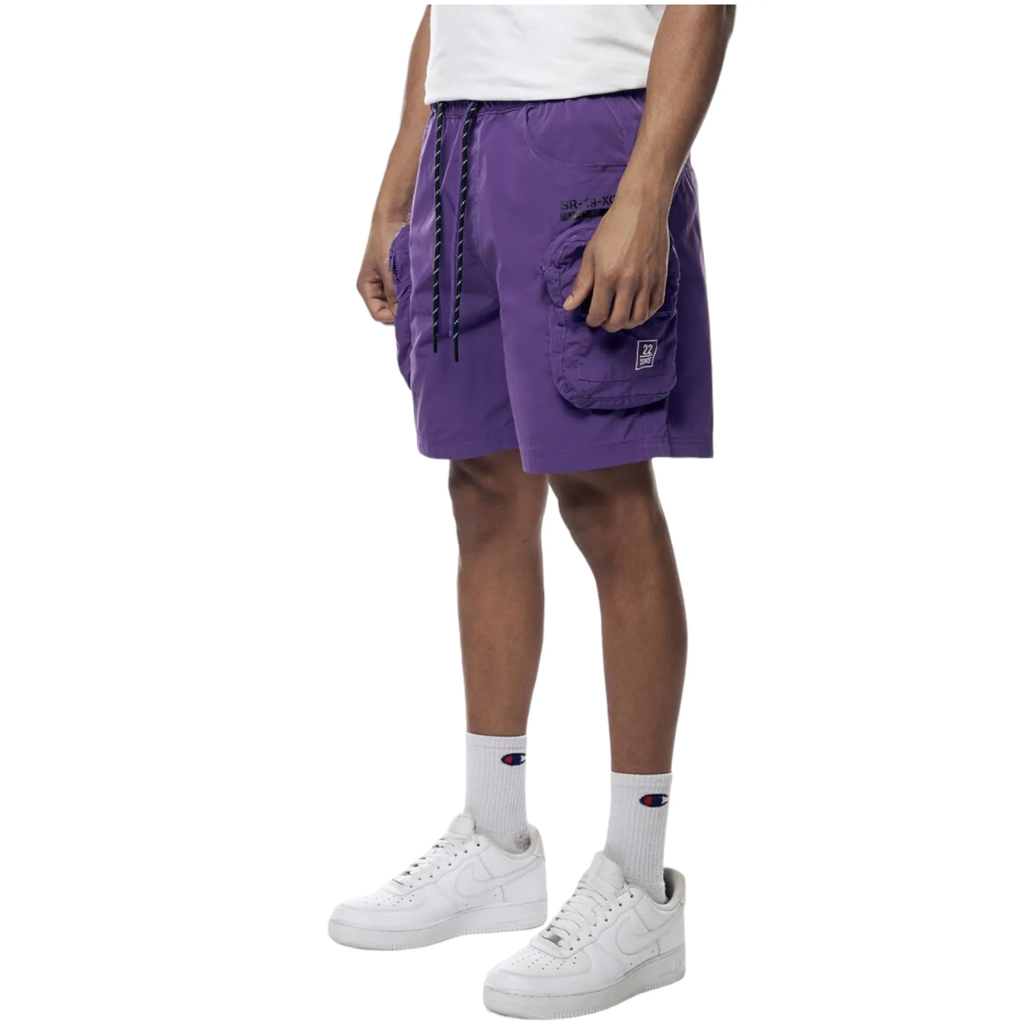 SMOKE RISE: Nylon Utility Shorts WS23182