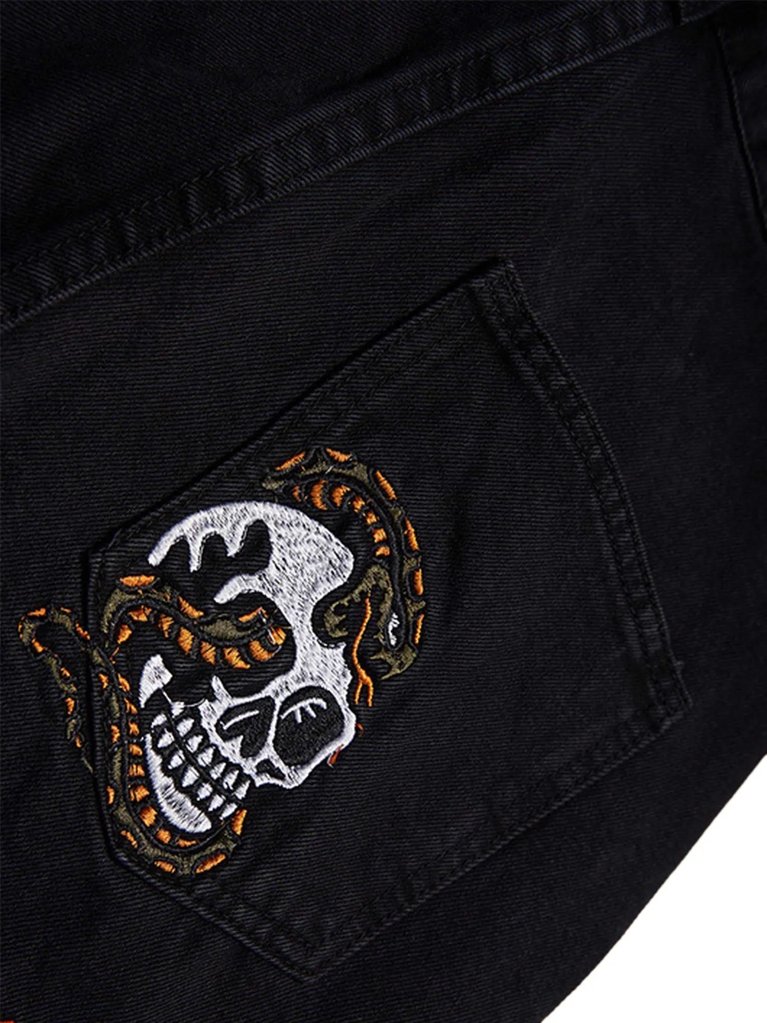 Sneakerhill High Street Embroidery Retro Jeans - 1574