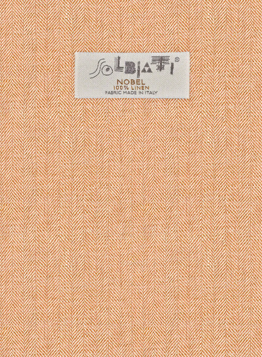 Solbiati Herringbone Orange Linen Pants