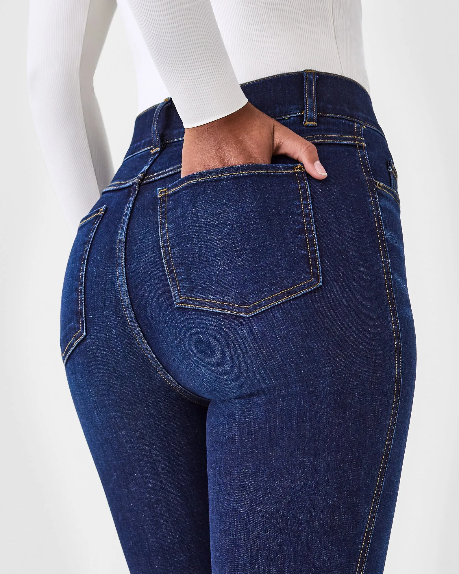 Spanx Petite Flare Jeans Midnight Shade