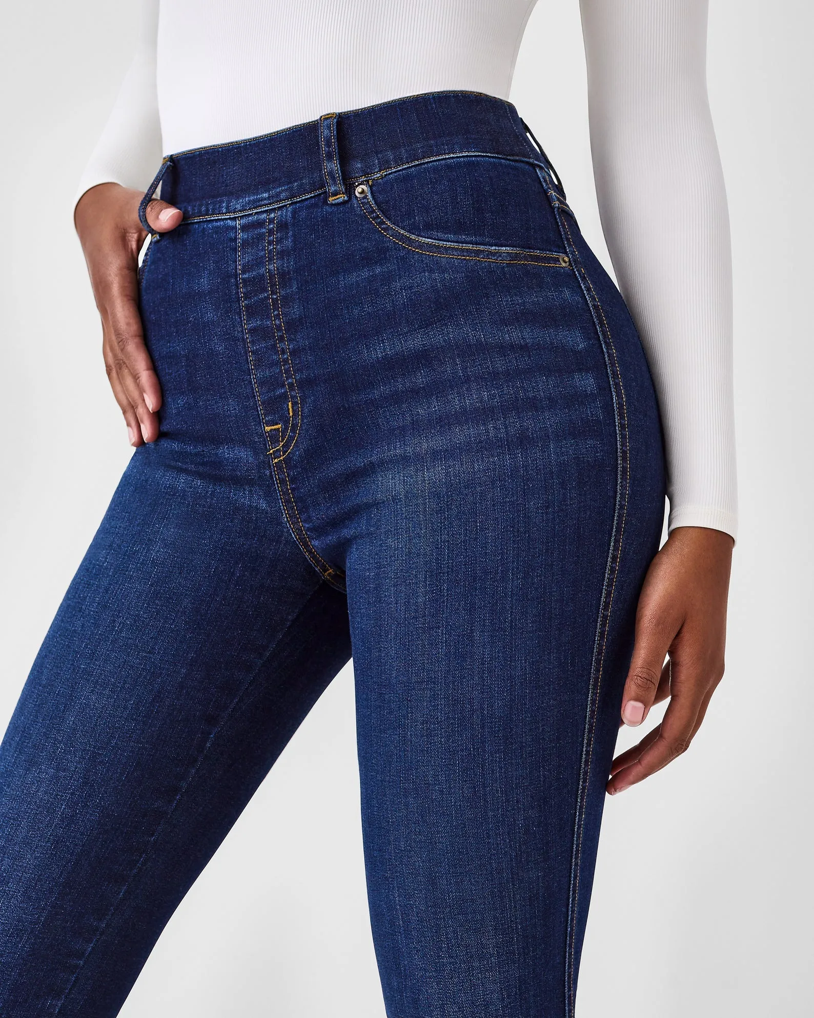 Spanx Petite Flare Jeans Midnight Shade