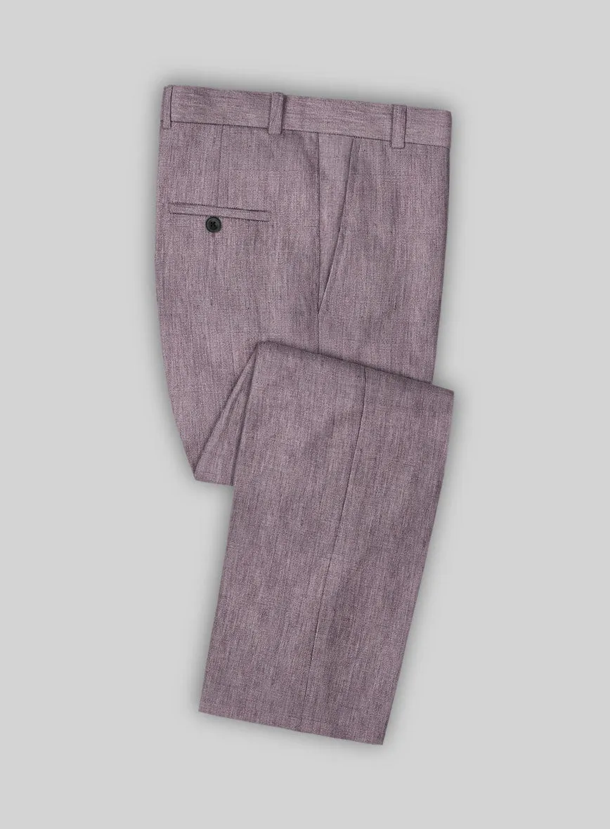 Stylbiella Spring Purple Linen Pants