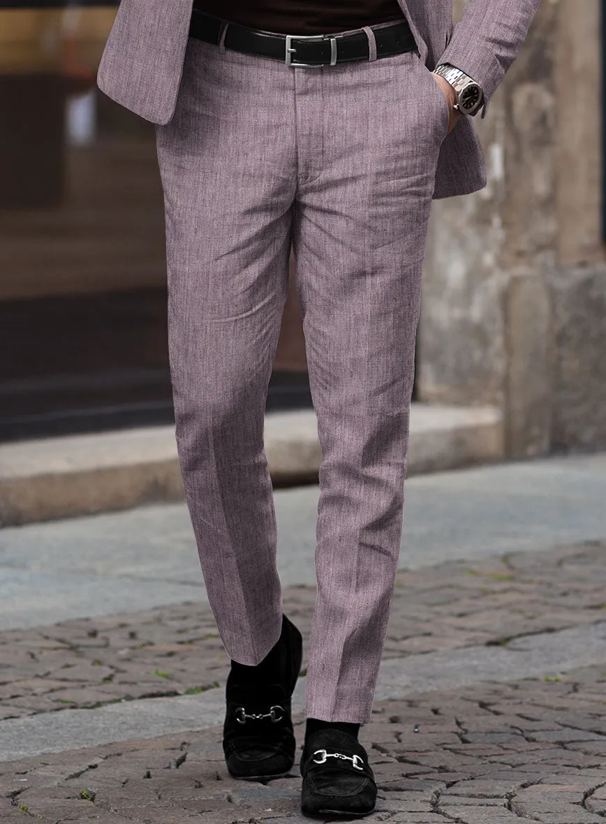 Stylbiella Spring Purple Linen Pants