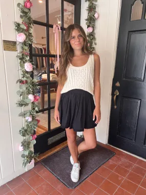 Twilight Twirl Tiered Frill Skirt in Black