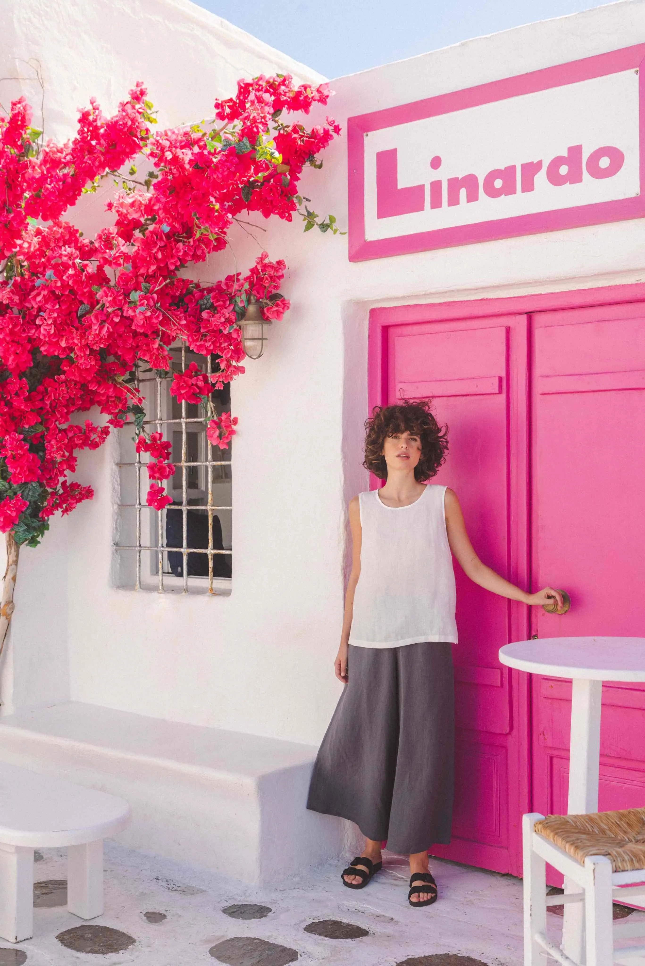 Wide linen pants ISABELLA