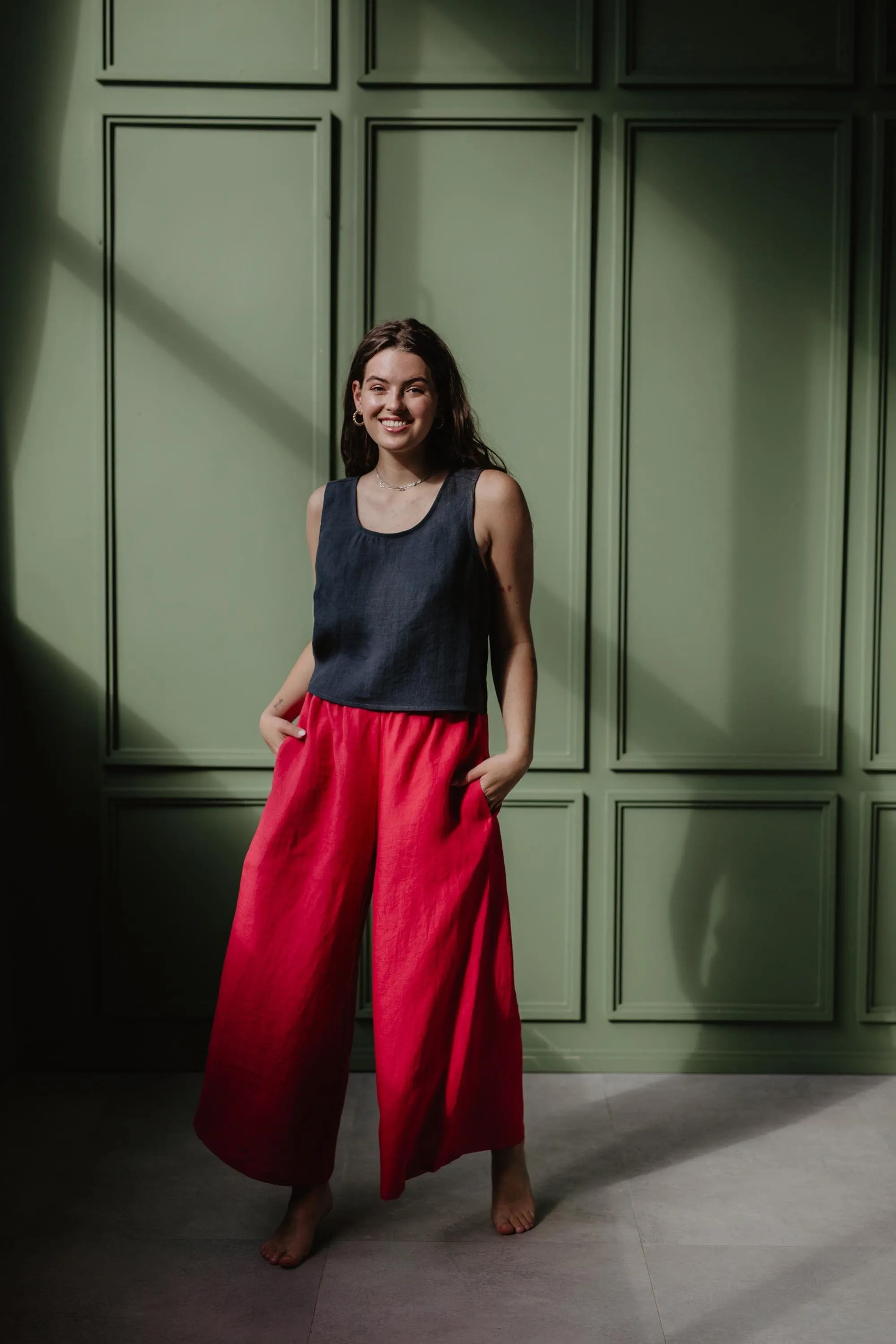 Wide linen pants ISABELLA
