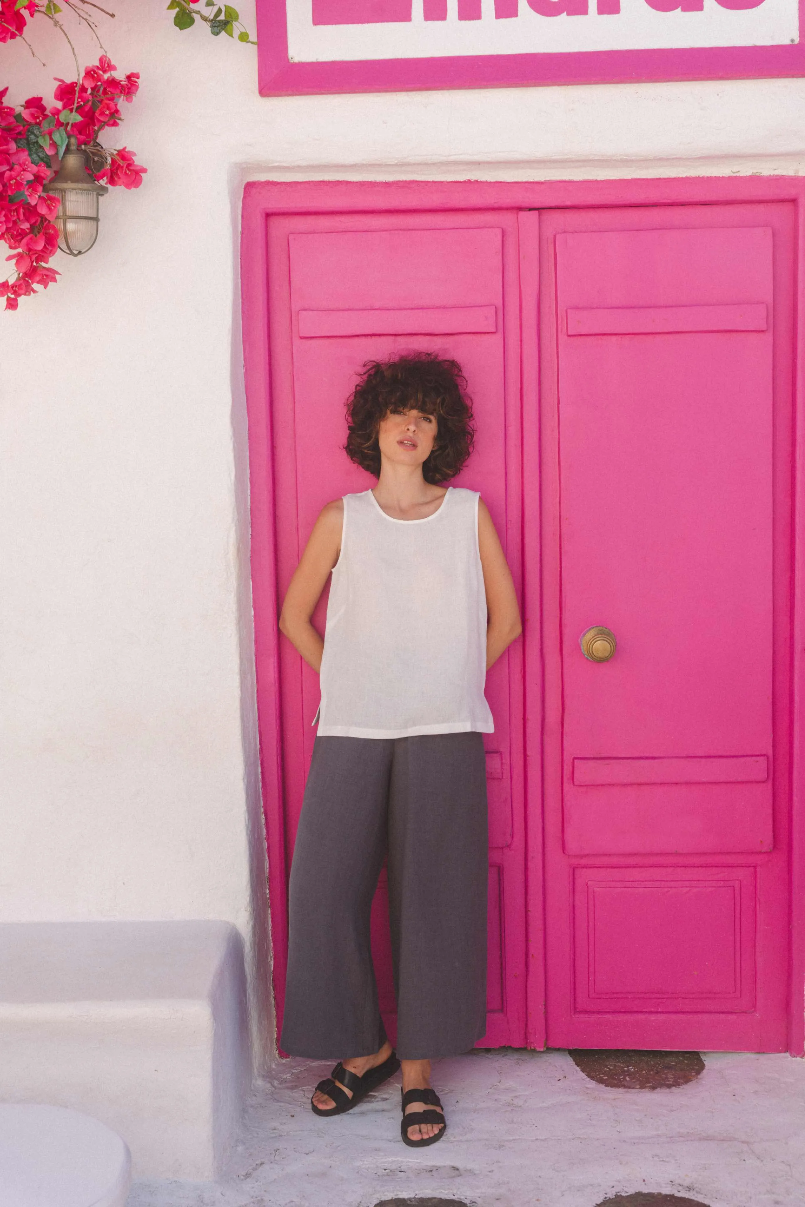 Wide linen pants ISABELLA