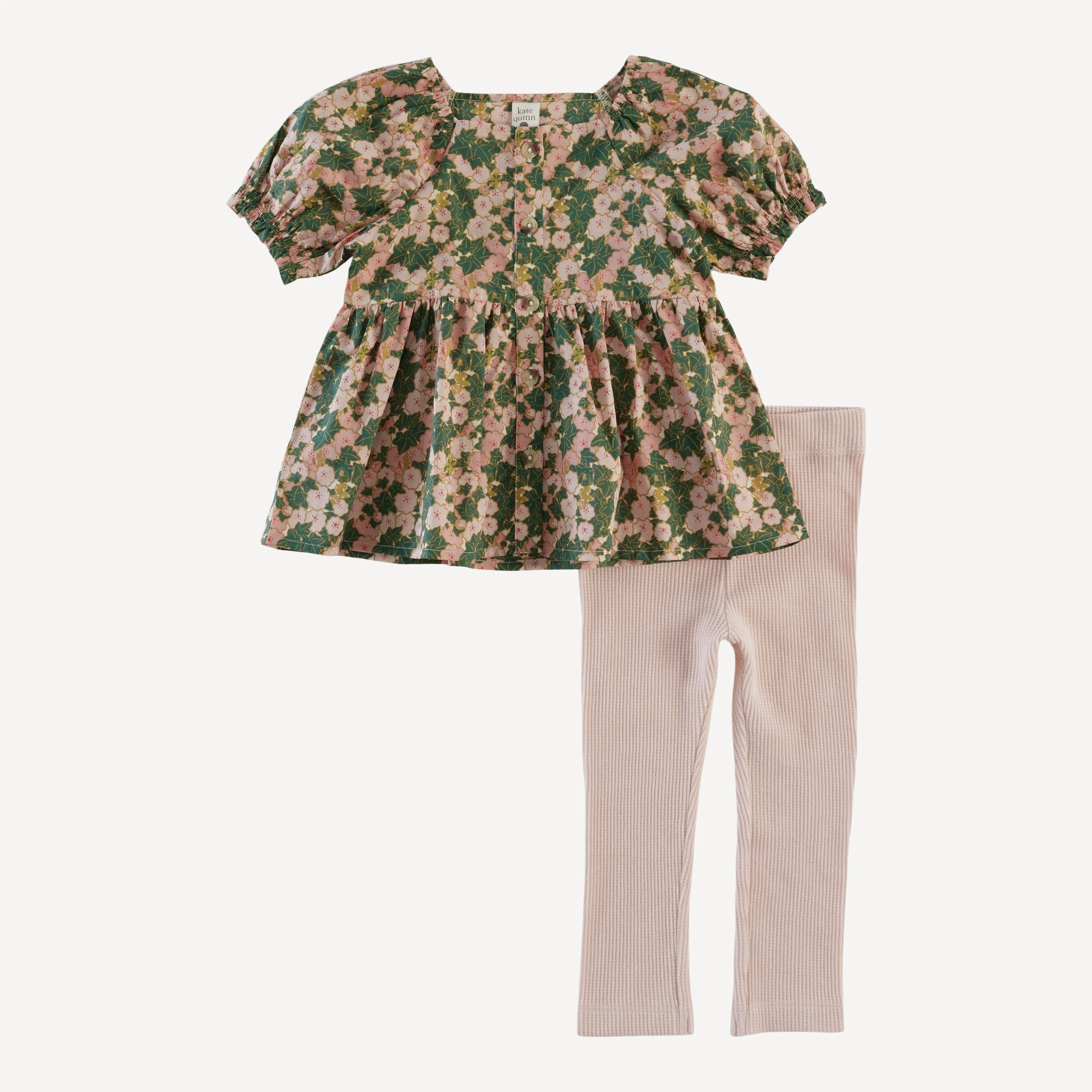 woodland top   legging set | ivy floral | organic cotton woven