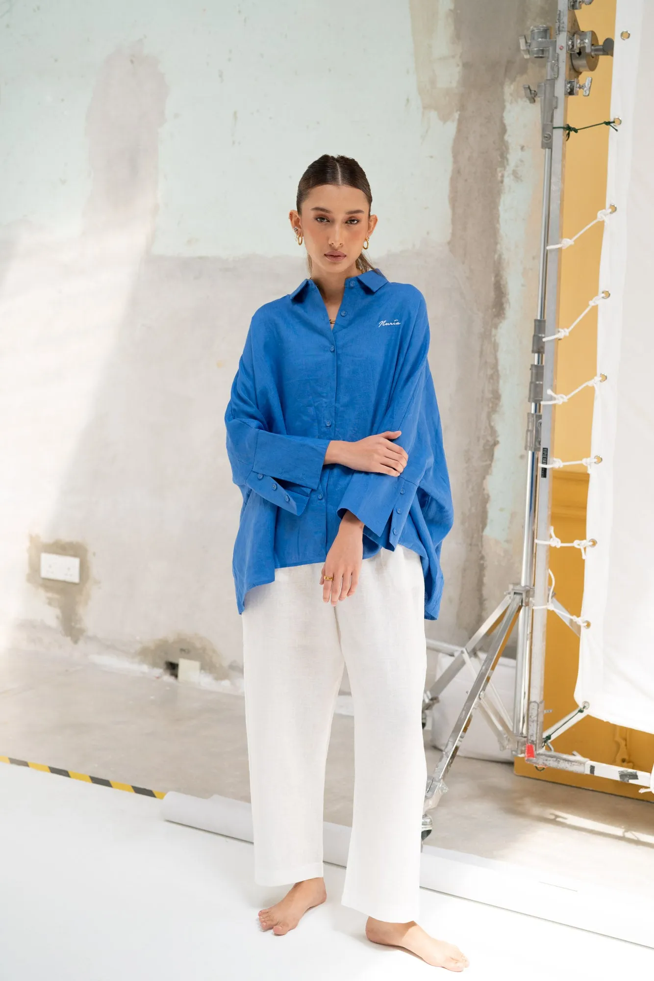 Zoe Linen Pants in White