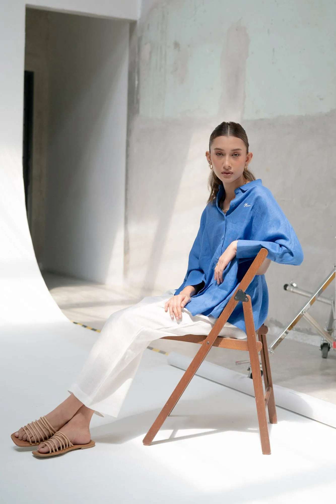 Zoe Linen Pants in White