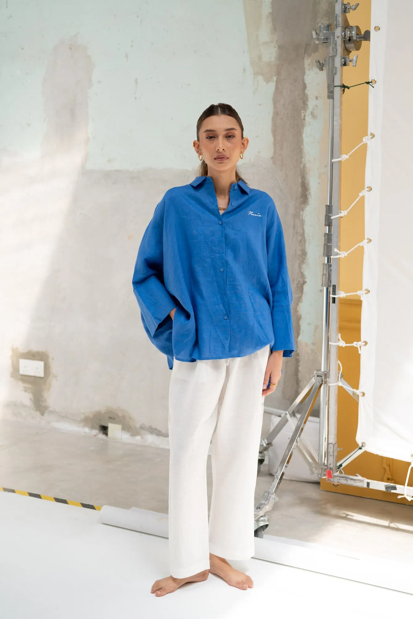 Zoe Linen Pants in White